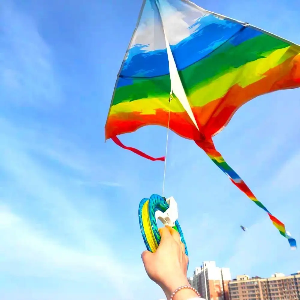 ラウンドカイトリールワインダー 300 メートル-1000 メートルカイトラインカイトワイヤー付きカイトロール耐久性のあるクリスタルカイトアクセサリー