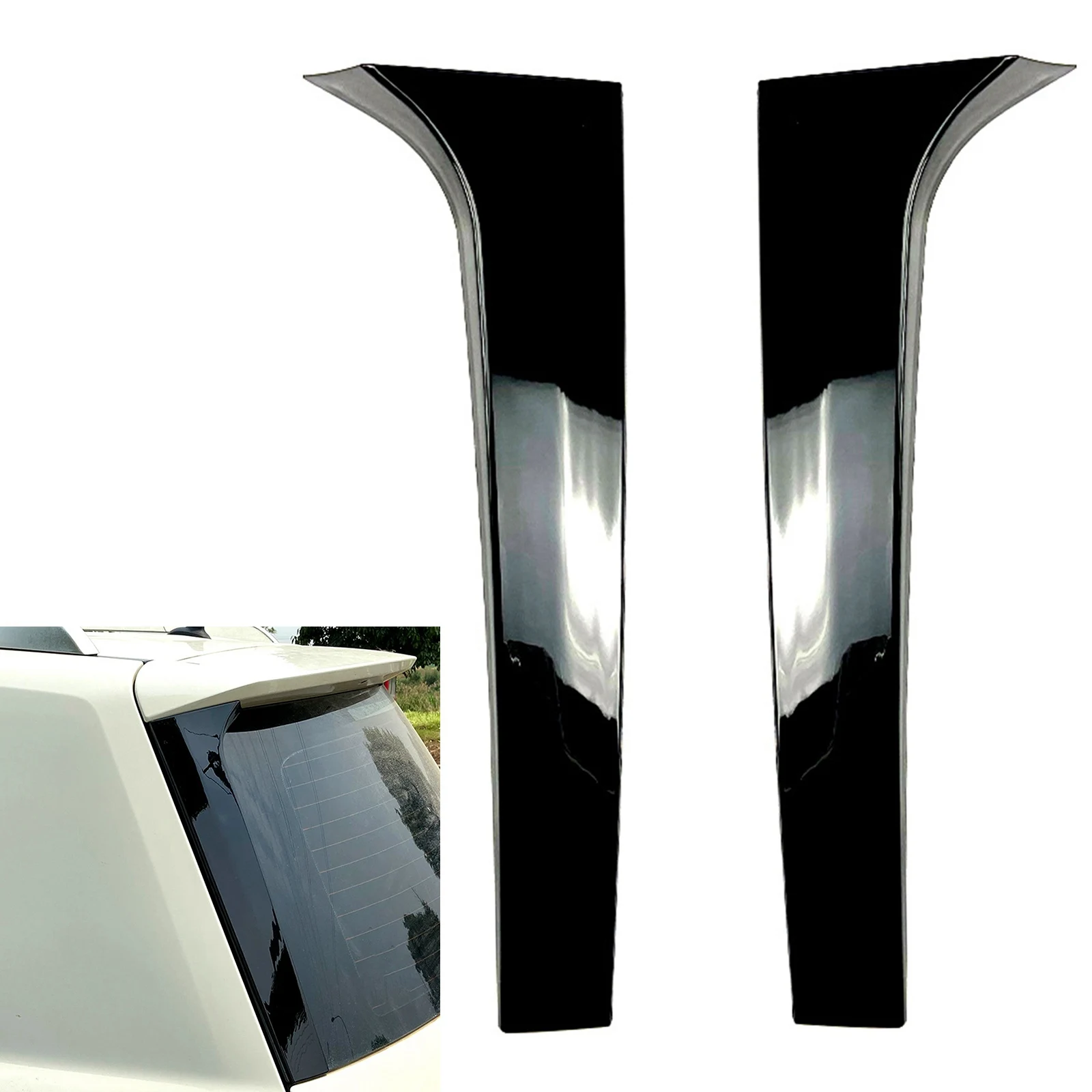 For Benz GLK Class X204 GLK200 260 300 2009-2015 Rear Window Side Spoiler Trim Cover Canards Splitter