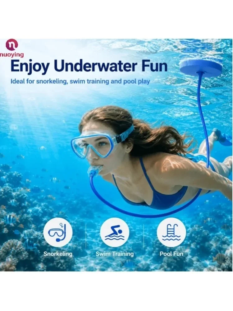 Tauch-Schnorchel, spritzwassergeschützter Einzel- oder Doppel-Atemschutz, Unterwasser-Atemventil/Unterwasser-Sauerstoffversorgungsgerät aus Silikonmaterial, auslaufsicheres Design,