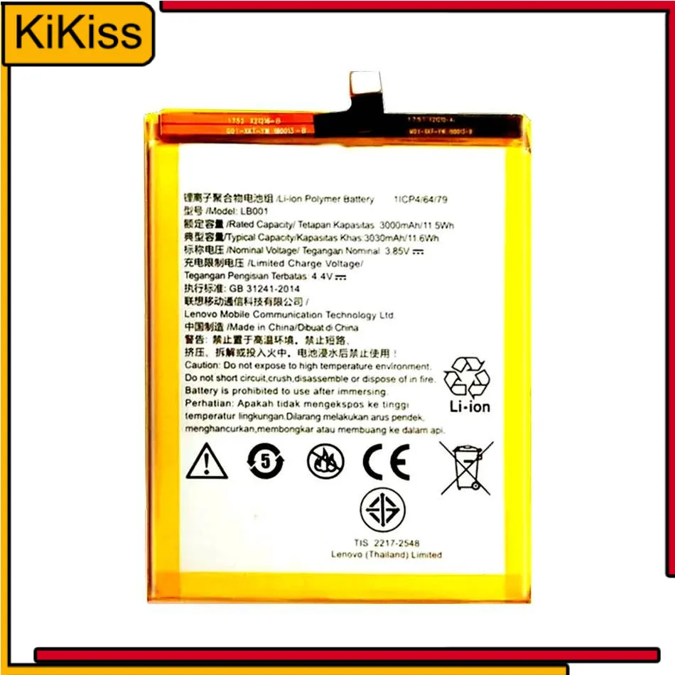 

Reliable Replacement 3000mAh LB001 Mobile Phone Battery For Lenovo K320T High Compatibility