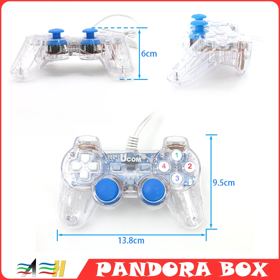 2 szt. Ultimate Gaming Controller Gamepad do PC Windows Raspberry Pi, Android Pandora box USB Joystick Gaming Controller