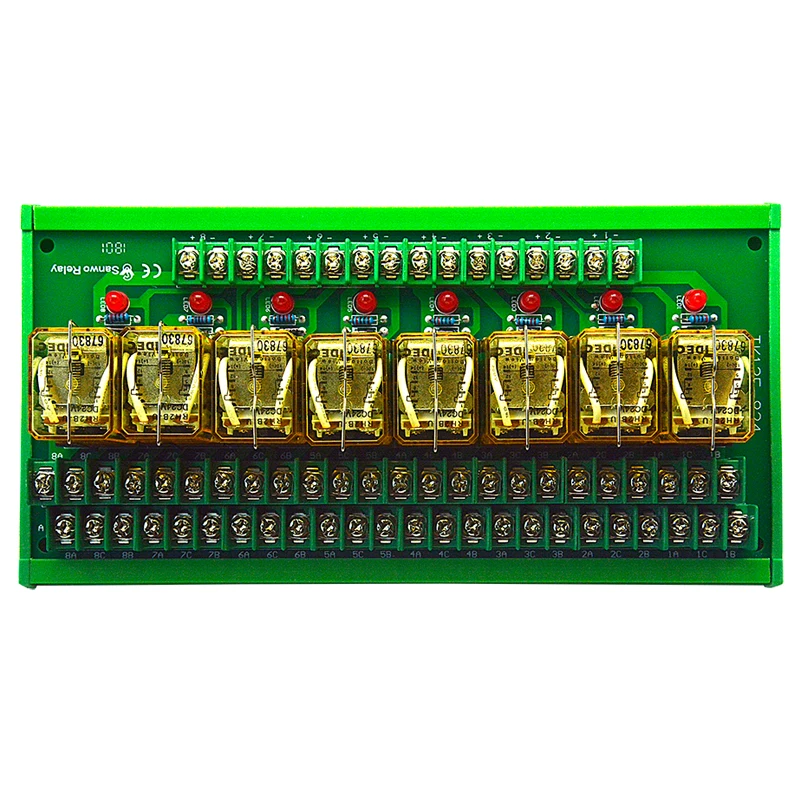 Hntermediate Relay Module High Power Module Optocoupler Isolation 8-channel Idec and Spring Two Open and Two Close DC24 V