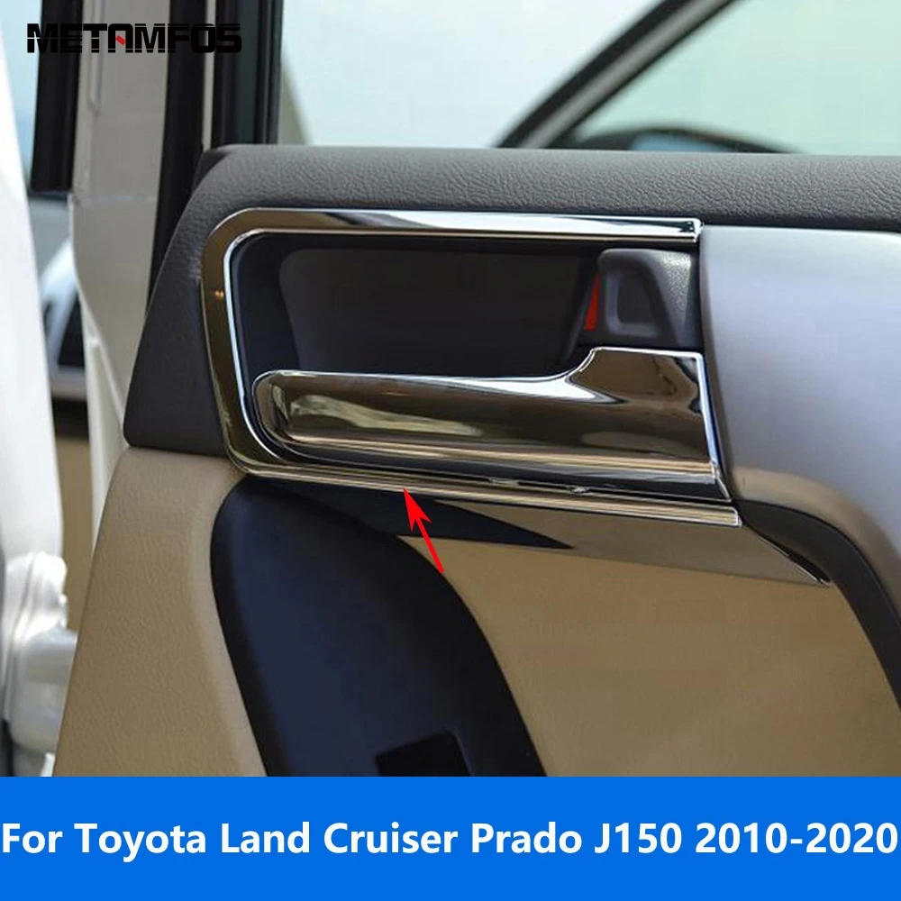 For Toyota Land Cruiser Prado J150 2010-2018 2019 2020 Chrome Interior Door Handle Bowl Cover Trim Bezel Accessories Car Styling