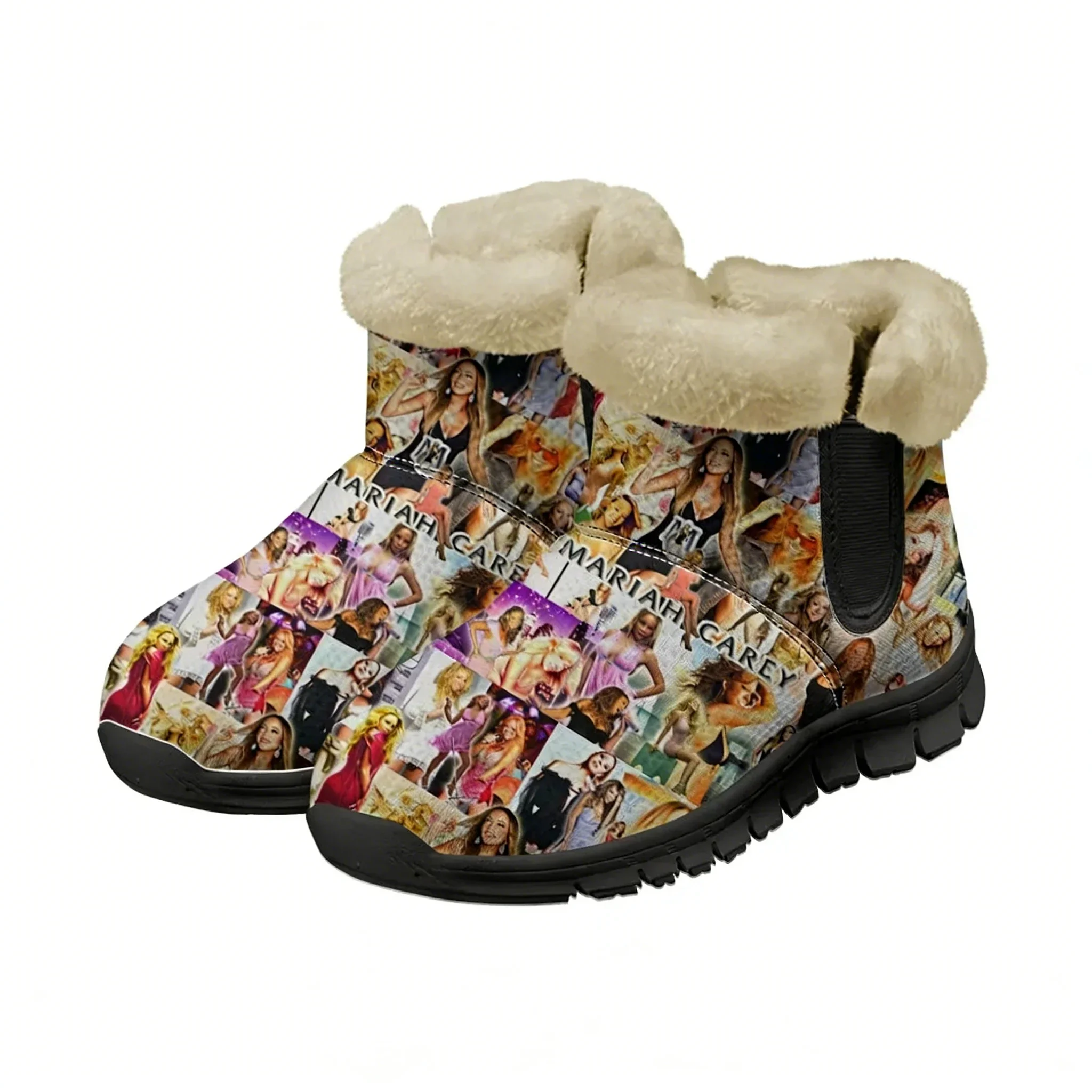 Mariah Carey Singer Snow Boots Mens Womens Lightweight Snow Boots Shoes Outdoor Casual Warm Casual Boots Printed Custom shoes