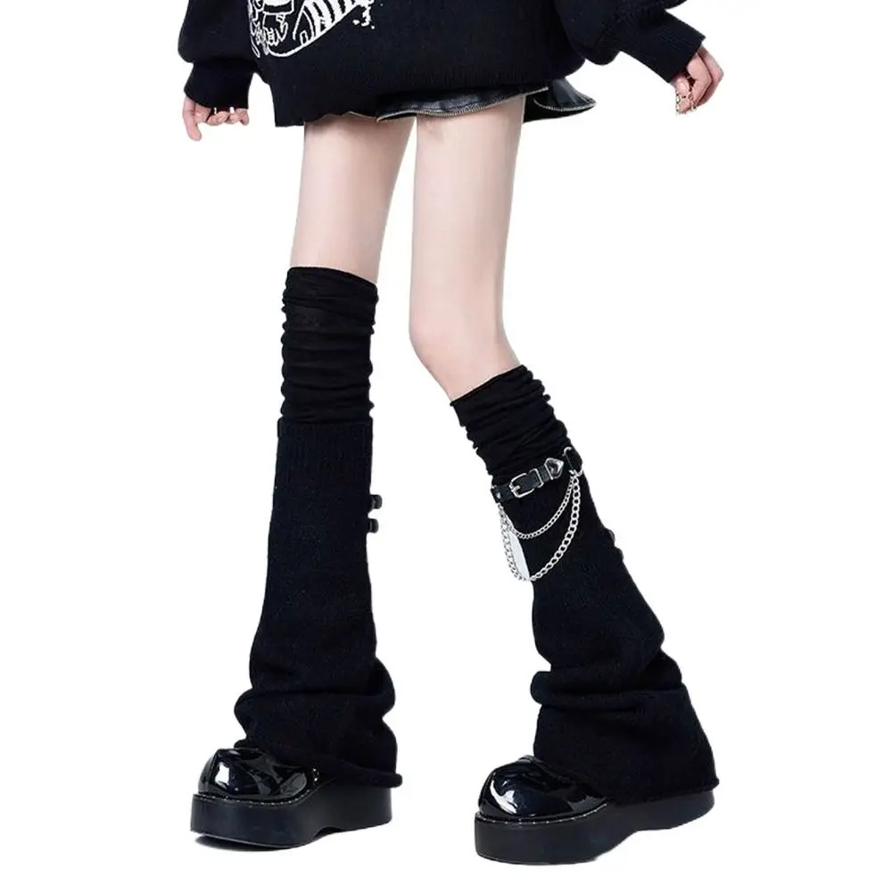 Harajuku Long Length Lace Leg Warmer Lace Trim Flare Design Y2k Socks Keep Warm Foot Warmer Spicy Girl Fashion