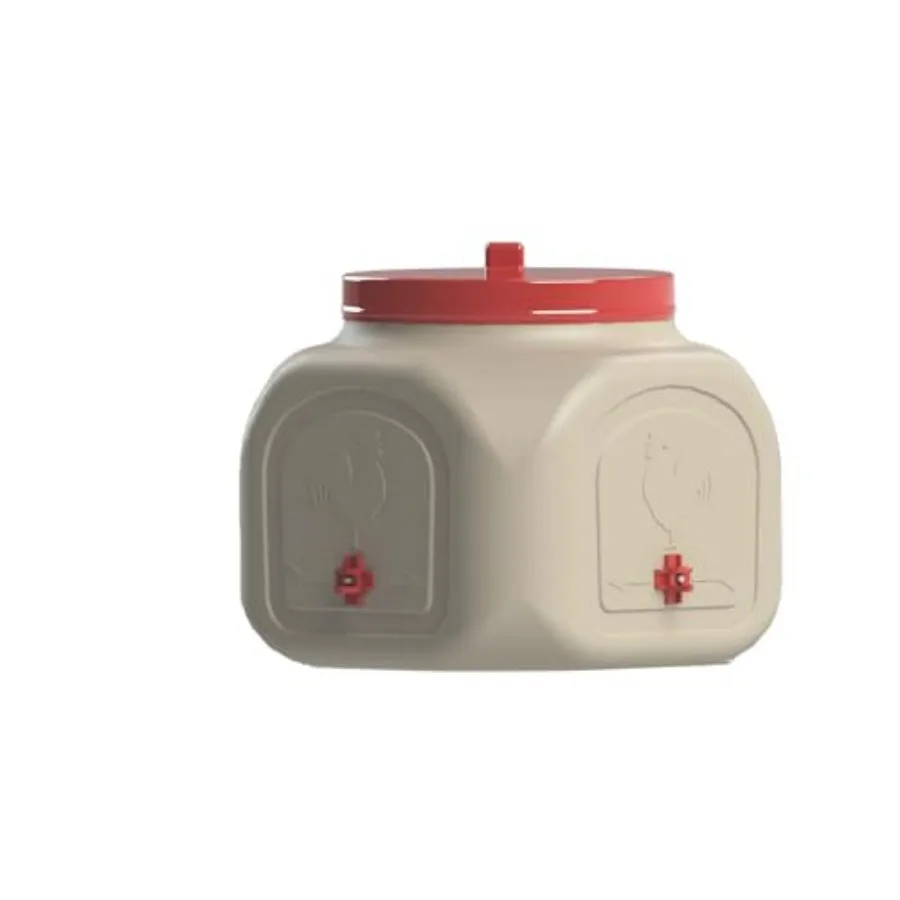 

OverEZ Compact Chicken Waterer with No Spill System, Outside and Inside Poultry Drinker, 5 Gallon High Capacity Waterer Dispens