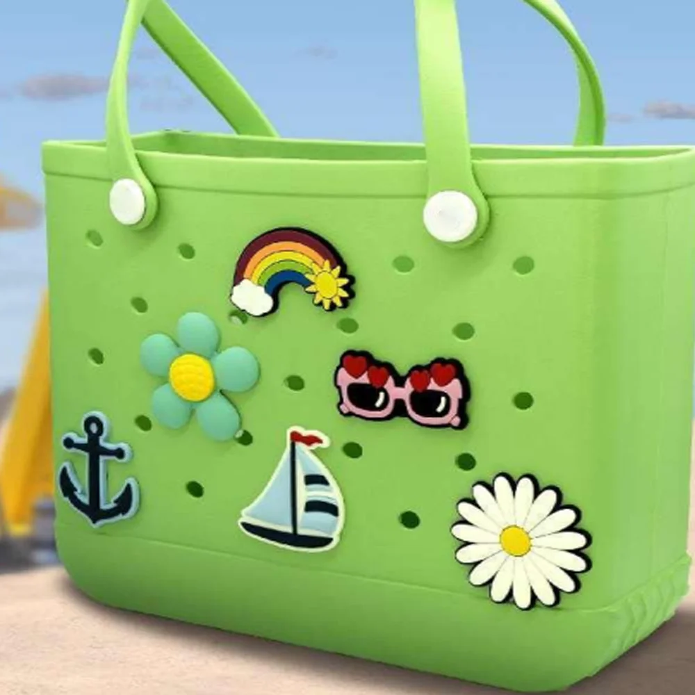 Fashion Casual Summer Bag Accessories, Rainbow Coconut Pin Charm for Women's Bags,Starfish  Sea Turtle Accessories for Handbags