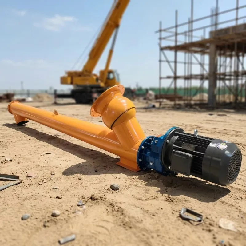 219 Type Screw Conveyor Shaftless Auger Feeder For Cement Batching Plant Powder Material Conveying Loading Industrial Machine