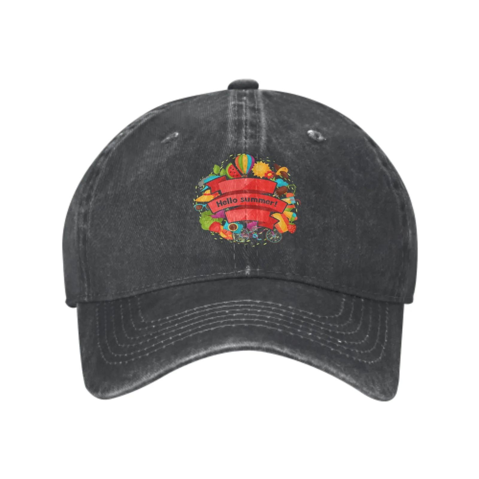 Gorra de béisbol lavada de Hello Summer para hombres y mujeres, sombrero ajustable para adultos, Castette transpirable, sombrilla para deportes al aire libre