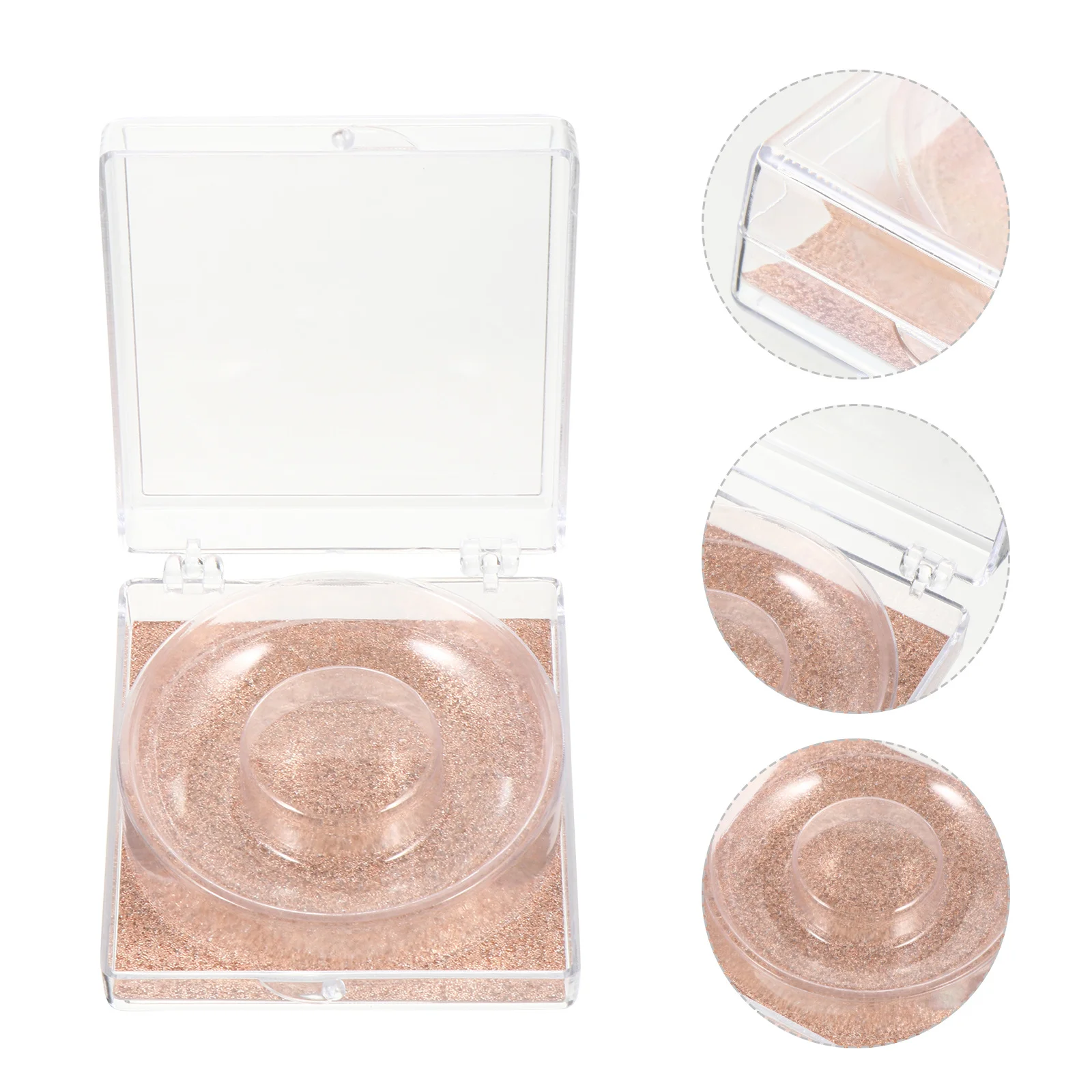 

6Pcs False Eyelash Boxes Plastic Lash Cases Glitter Storage Organizer Empty Lash Tray Eyelash Holder Packaging Box