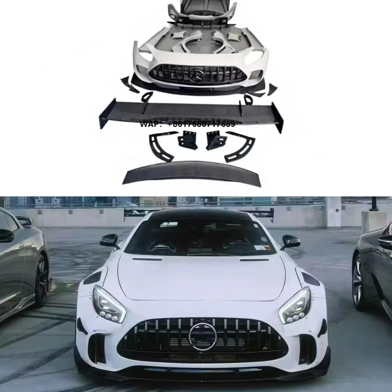 Upgrade to GT3 Style WideBody Kit for GT GTR GTC GTS Car Bumper Body Kit Side Skirts Wheel Arches Rear Wing