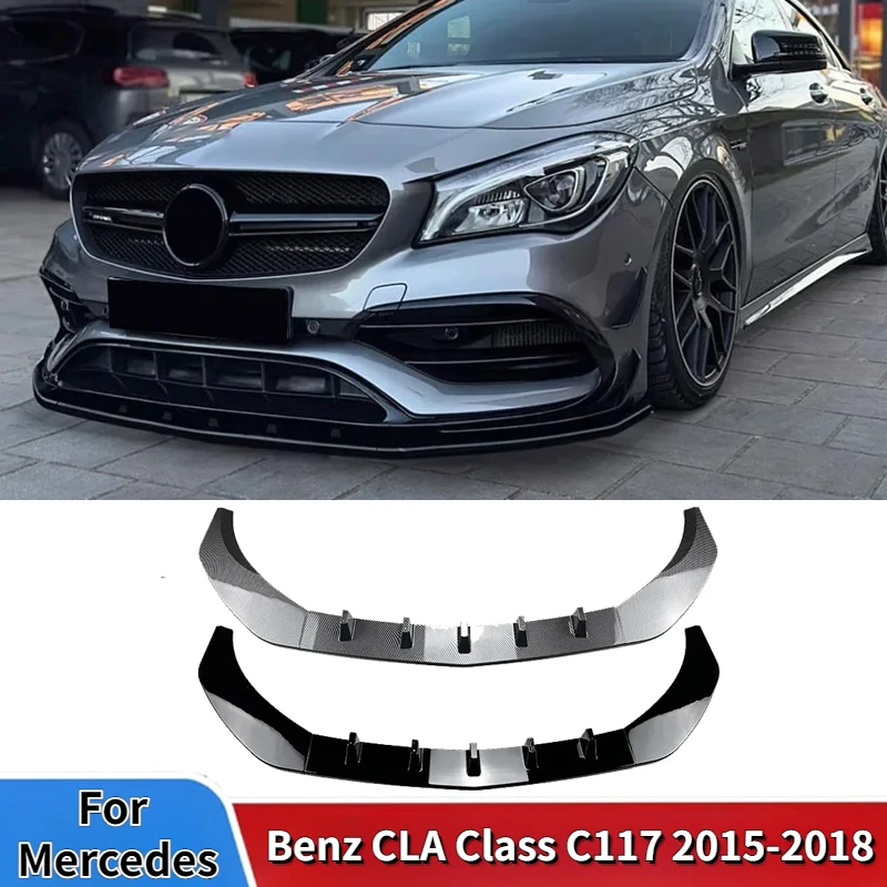 For Mercedes Benz CLA Class C117 CLA200 CLA220 CLA250 CLA45 AMG 2015-2018 Front Bumper Lip Splitter Spoiler Diffuser Auto Parts