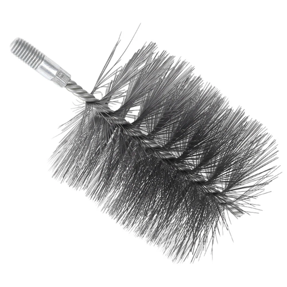 4inch Chimney Cleaning Brush Pipeline Steel Wire Brush Fireplace Flue Pipe Rust Removal Cleaner Brush Head Cleaning Tool