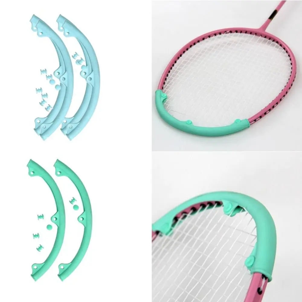 2pcs Anti-collision Badminton Racket Head Cover Anti-break Silicone Paddle Protection Sleeves Shock Absorption