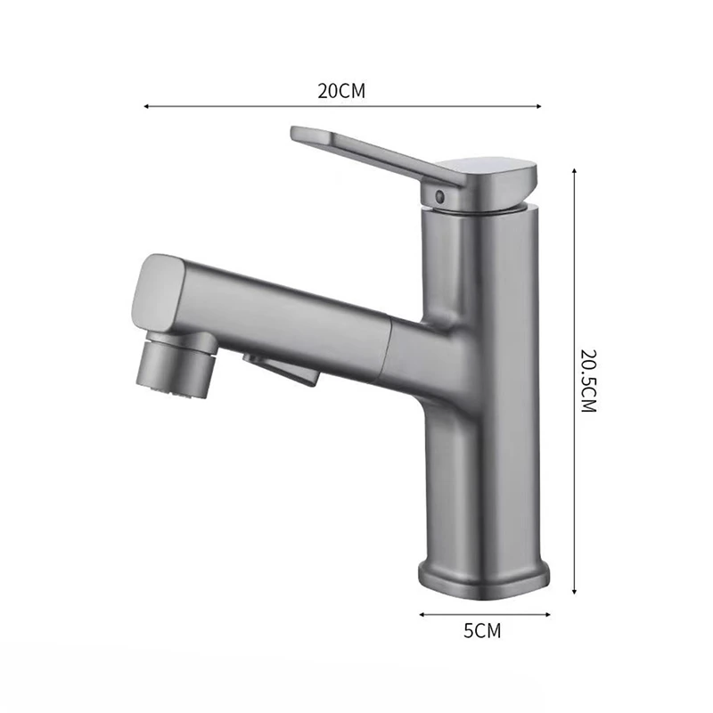 Scalable Hot Cold Water Bathroom Faucet Washbasin Faucets Rotating Sink Mixer Tap Pull-out Basin Water Tap