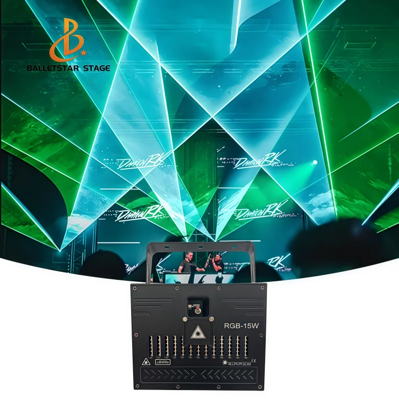 15w Laser Show ILDA 3d Laser Projector Party Disco Stage Full Color Lazer Animation Dj Lasar Light For Night Club