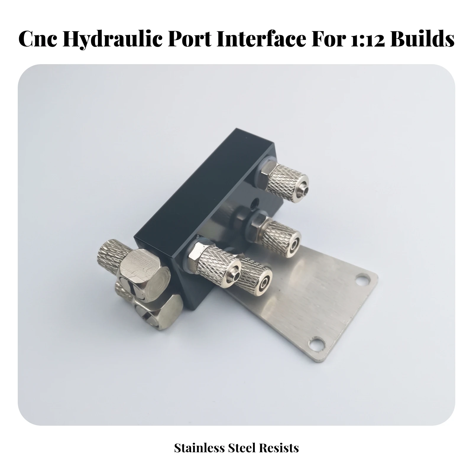 Hydraulic Distribution Block with Threaded Hose Ports for 1 12 RC Engineering Model Upgrades view 4