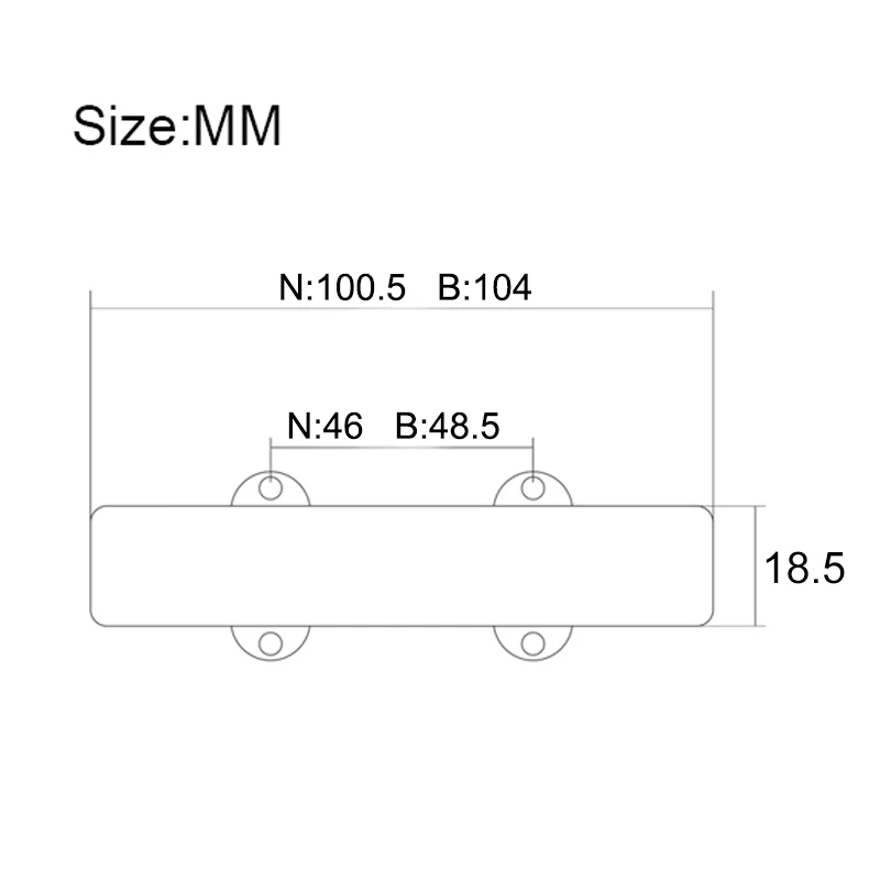 Ceramic Sealed Style 5 String JB Bass Pickup Neck/Bridge Pickup For JB Style Bass Guitar Parts