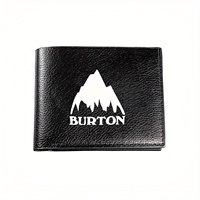 Burton Mountain Logo: Stylish Mens Wallet,Premium nice,Business Casual,Elegant Design,Practical,Quality,Creative Graphic,Perfect