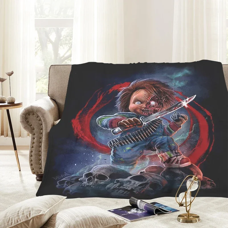 

Fleece Blanket Sofa Winter Warm King Size T-Chucky Bed Camping Custom Decorative Nap Fluffy Soft Blankets Microfiber Bedding