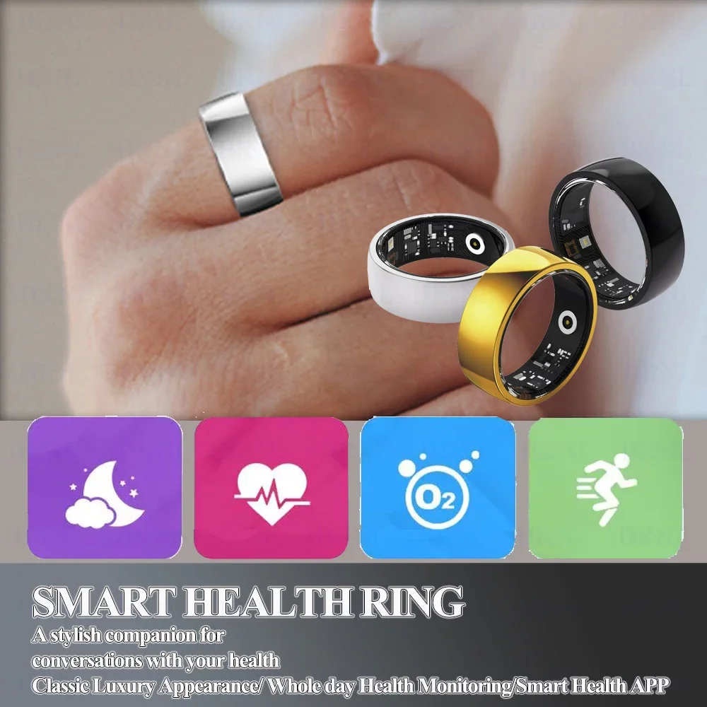 

NEW Smart Ring Activity Tracker Fashion Health Smart Ring Heart Rate Blood Pressure Sleep Monitoring Digital Ring for Men Women