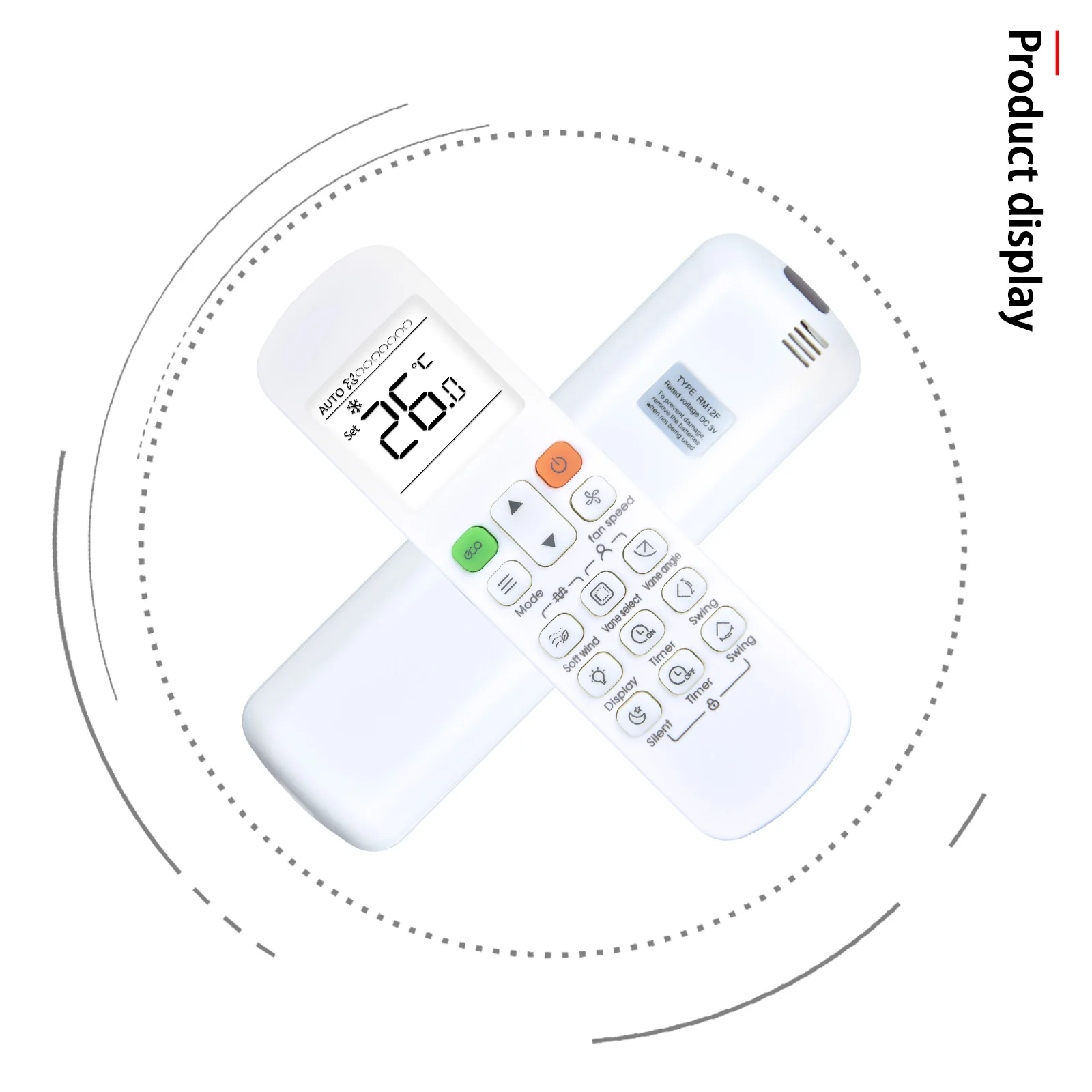 Remote control RM12F for ATOM Midea INTENSITY kaysun air conditioner