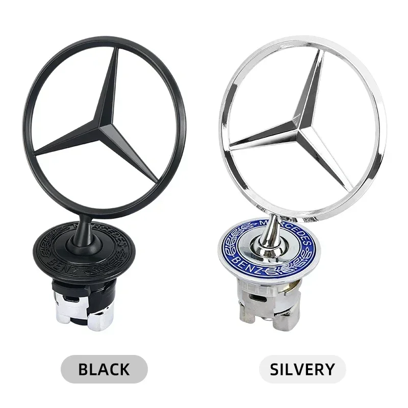 

Автомобильная наклейка, 1 шт., эмблема переднего капота автомобиля, украшение из цинкового сплава, значок для Mercedes Benz W204 W220 C180 C200 E260 E300L, авто на открытом воздухе