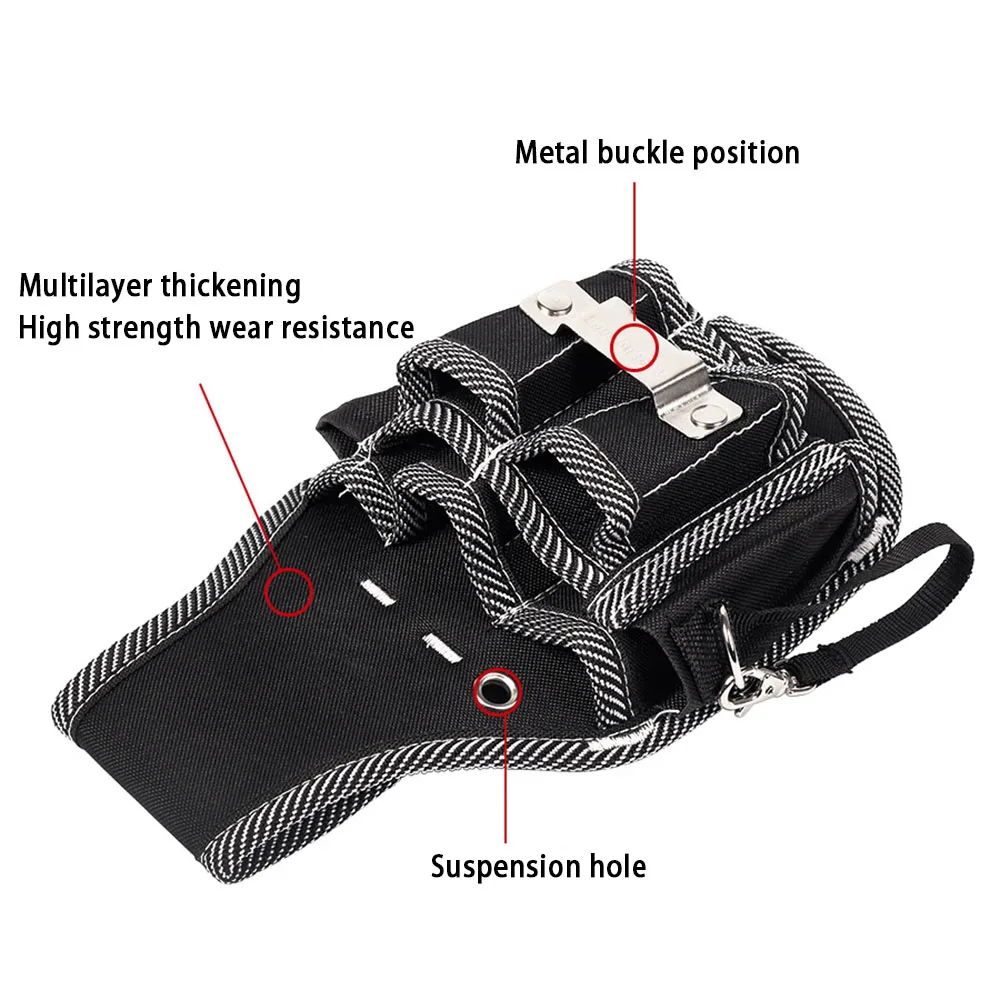 9 In 1 Tool Waist Pack Belt Utility Kit Screwdriver Kit Holder Holder Nylon Fabric Toolkit Electrician Waist Pocket Pouch Bag