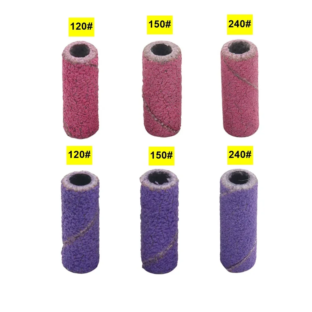 30 Stück pro Karton mit Schaft 3,1 mm Mini-Zebra-Schleifbänder Edelstahl-Nagelbohrer Dorn elektrisches Maniküre-Zubehör – Detail 6