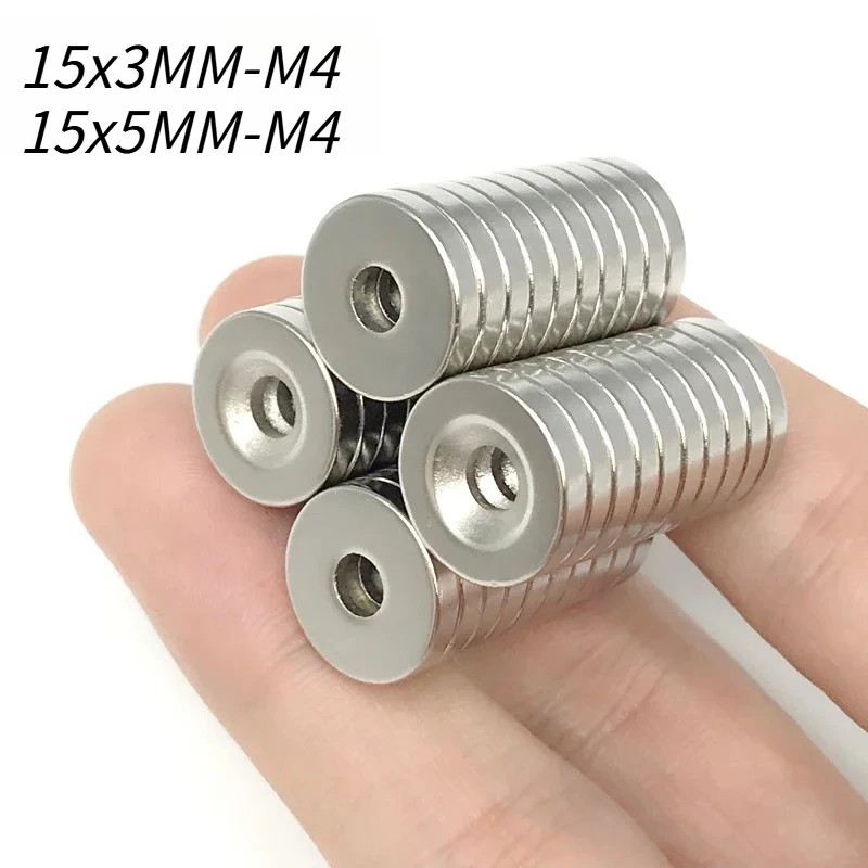 Refrigerator Magnet 15x3-M4/15x5-M4 Countersunk Hole Magnetic Push Pins Widely Used in Whiteboards Kitchens Warehouses Departure