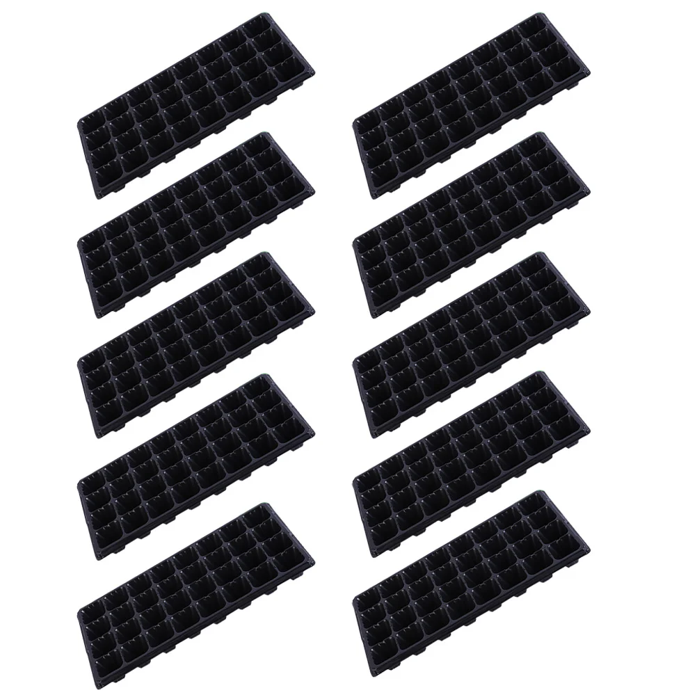 Bandeja para cultivo de plantas, Kit de iniciación de germinación duradera, maceta para vivero de jardín, bandeja propagadora multiagujero para plantar al aire libre, 10 Uds.