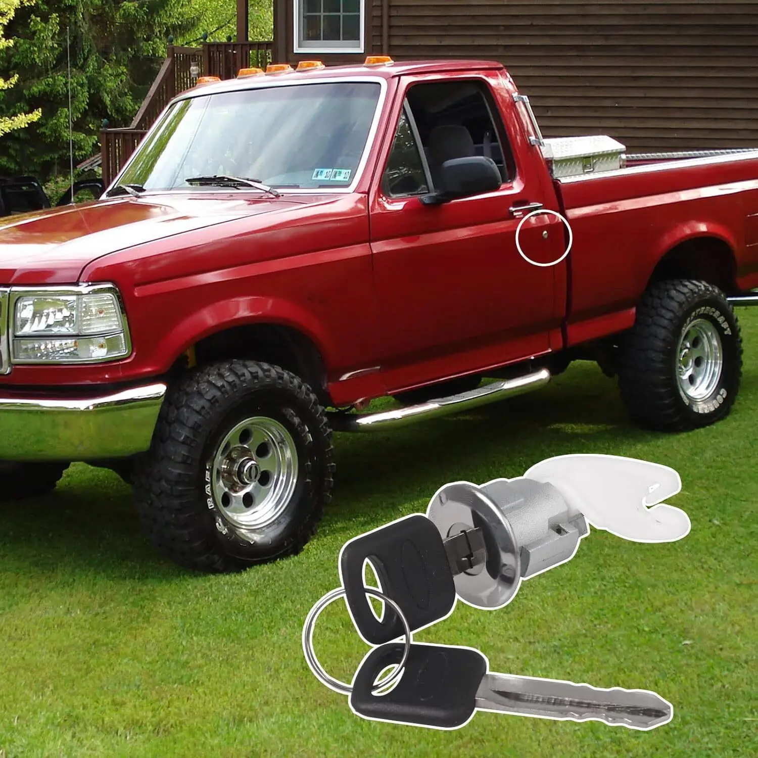 F2UZ1522050A الإشعال وقفل الباب اسطوانة مجموعة ل 1992-1995 فورد بيك اب F150 F250 F350 فان E150 E250 E350 IG-0189
