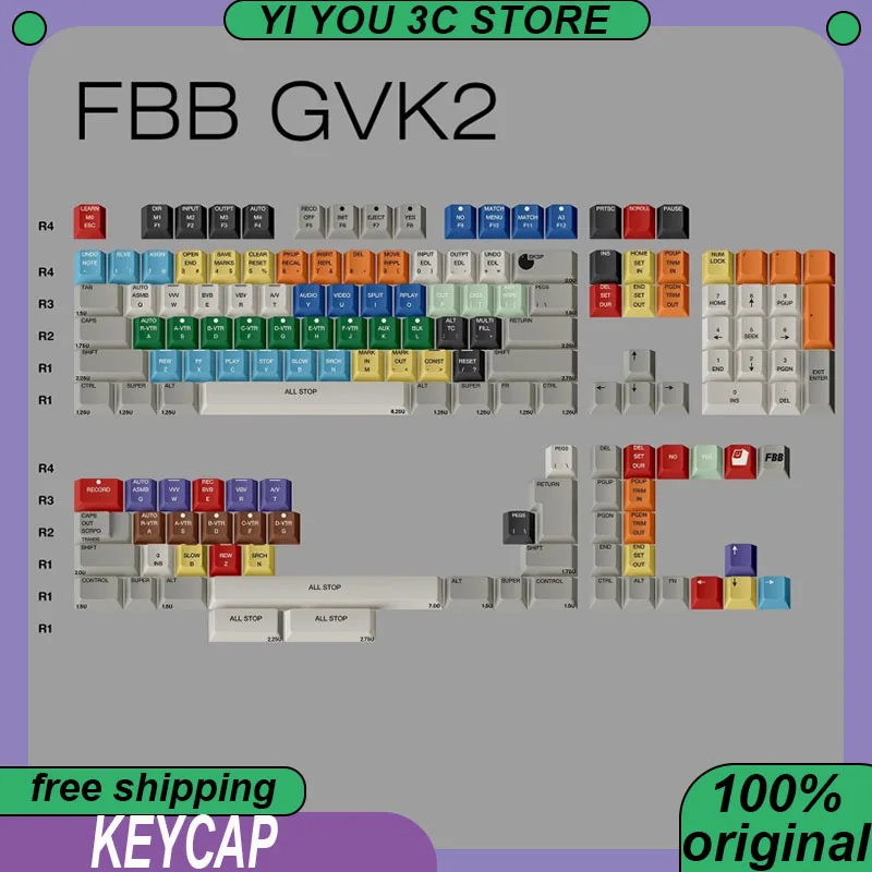 

FBB оригинальная клавиатура, механическая клавиатура, PBT, термосублимация, ретро-клавиатура, игровые колпачки для ПК, киберспорта, ноутбука, аксессуары для ПК
