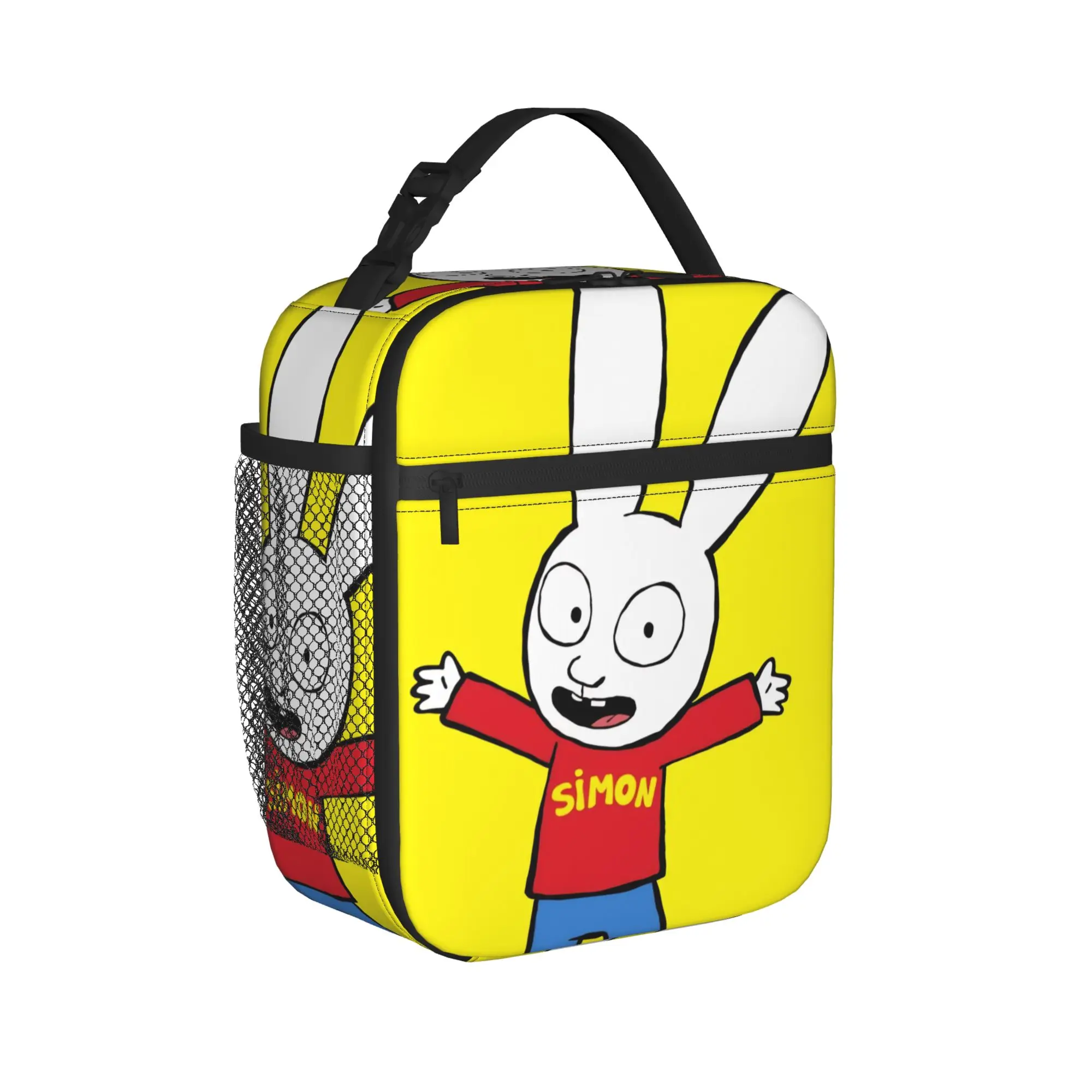 Simon Super Rabbit Insulated Lunch Bag for Men Women  Food Container Bags Portable Thermal Cooler Lunch Boxes For Picnic