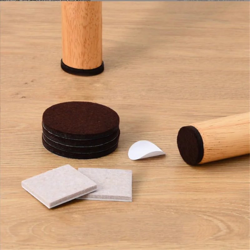 Thickening Self Adhesive Furniture Leg Pad Felt Table Chair Leg Foot Anti-slip Mat Rectangle Desk Stool Wear Resistant Foot Pad