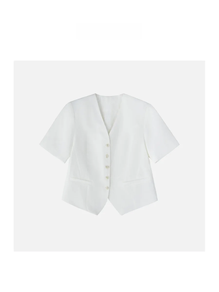 

Летний женский костюм JINGJING2024 из смесового льна и лиоцелла: простота и элегантность, высокая воздухопроницаемость