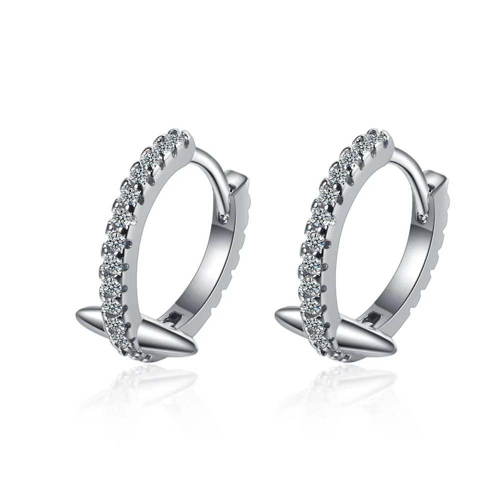 New Arrival Female Earrings 925 Sterling Silver Single Row Zircon Wedding Earring for Women Jewelry Pendientes Oorbellen Brincos
