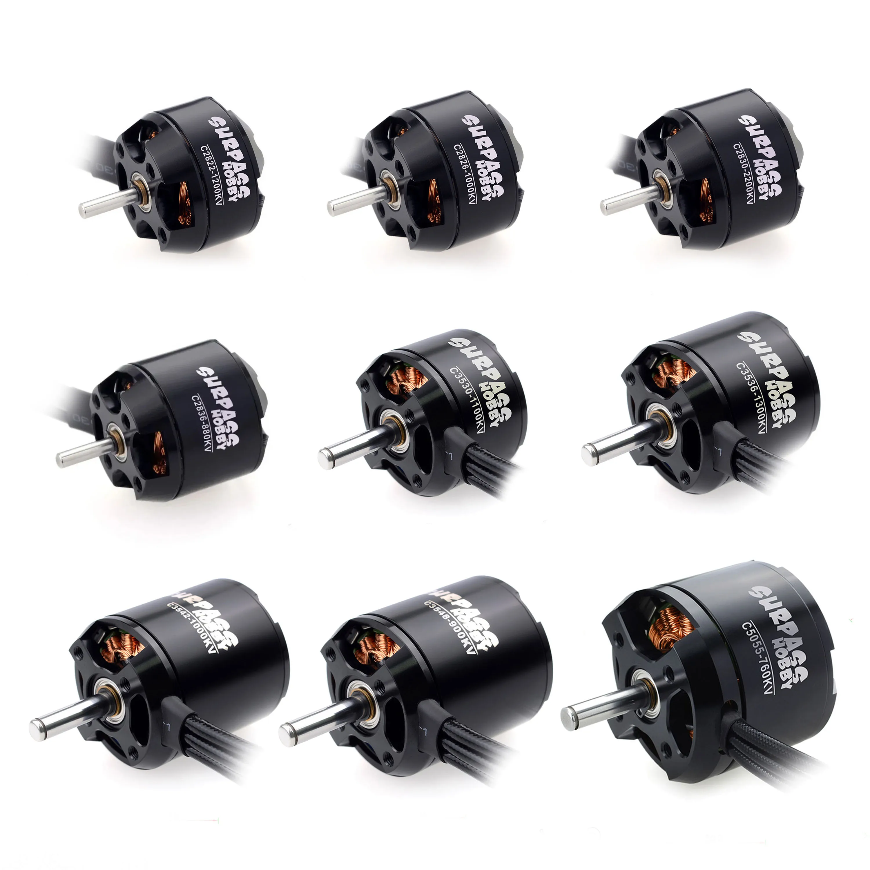 SURPASS HOBBY 2822 2826 2830 2836 3530 3536 3542 3548 4250 4260 5045 5055 5065 Bürstenloser Motor für RC-Flugzeuge mit festen Flügeln