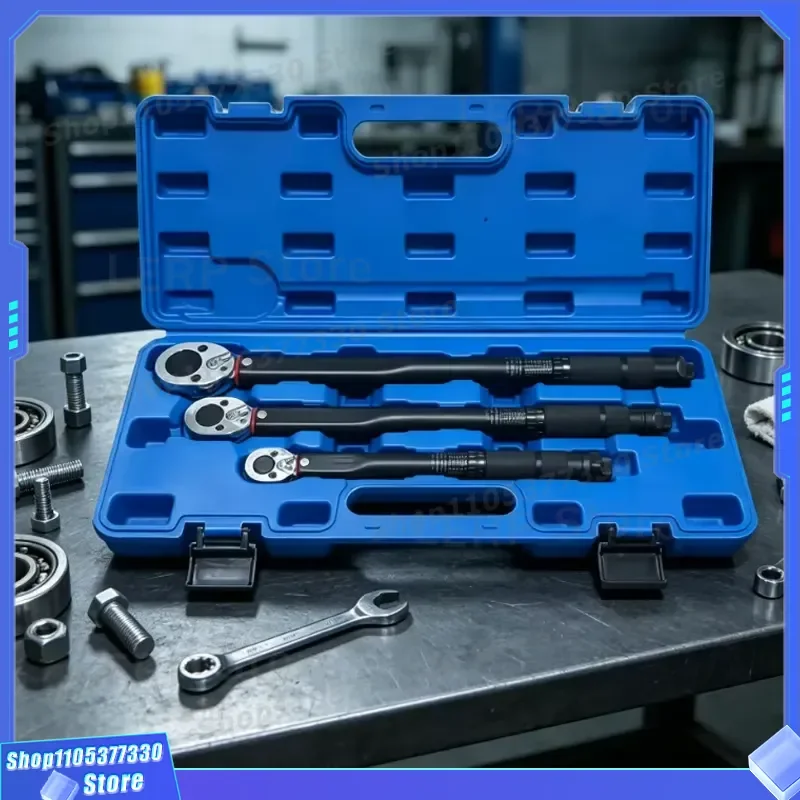 High Quality 3Pcs 1/4 3/8 1/2 Torque Wrench Set DIY OEM Chrome Vanadium Steel 210 NM Max Torque Car Repair Tool Kit