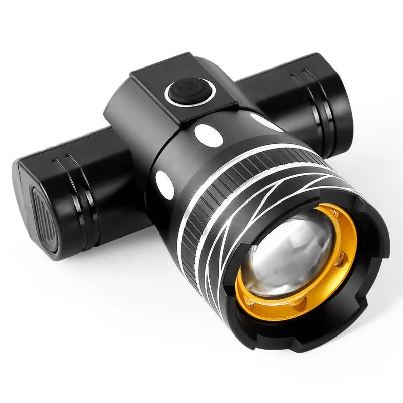 Bike Headlight T6 Super Bright Cycling Flashlight - USB Rechargeable, Waterproof, LED Lighting for Night Bicycle Riding