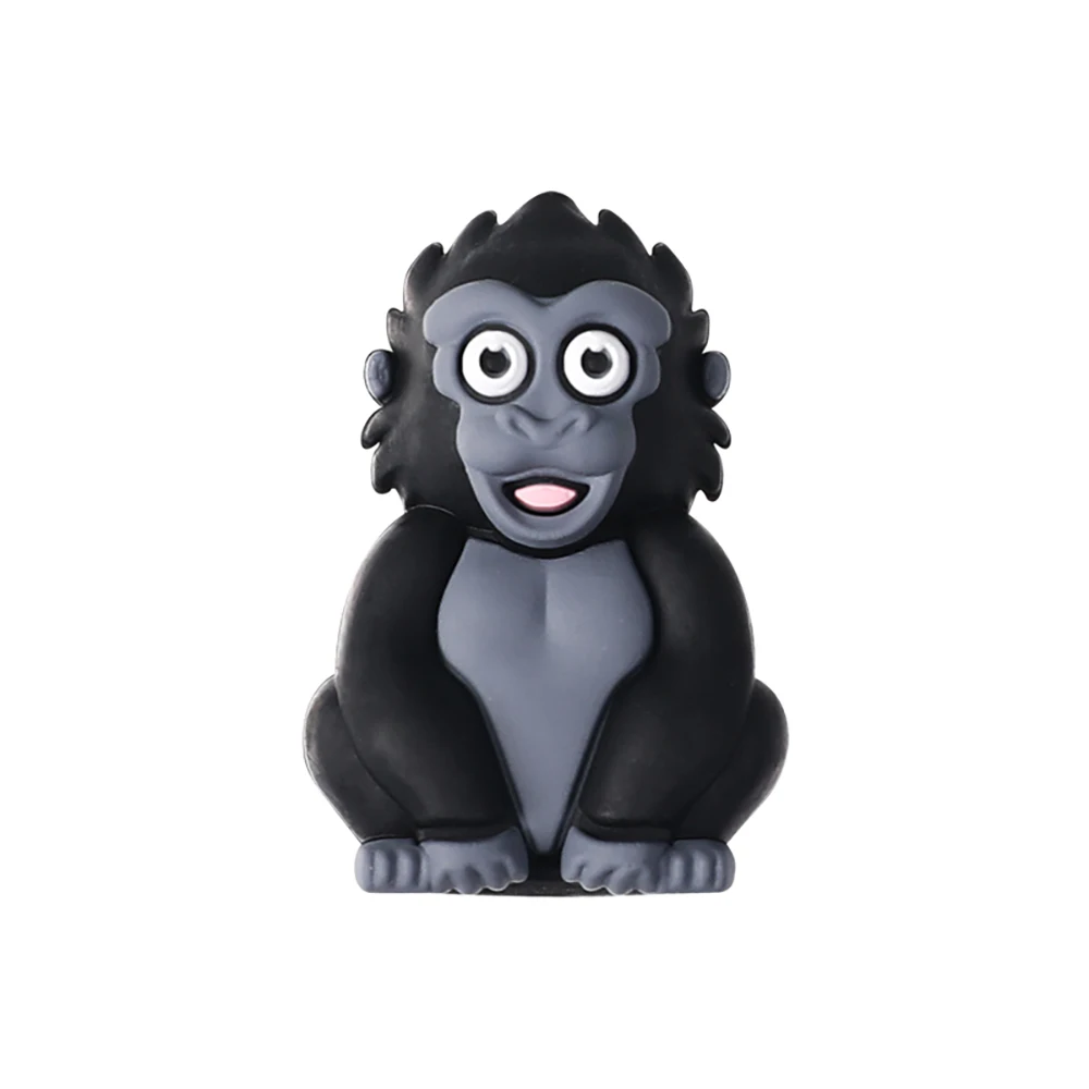 5/10/20pcs Cartoon Dier 3D Siliconen Kralen DIY Sieraden Maken Kettingen Armbanden Siliconen Focal Kralen voor Pennen Sleutelhanger Tas