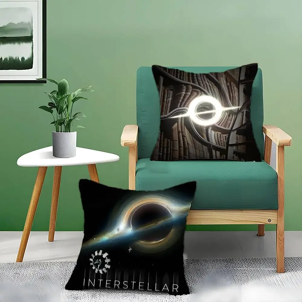 Fiction Planet Style Interstellar Travel-A كيس وسادة مريح أريكة سرير حريري أنيق غير مرئي سحاب غطاء وسادة مزخرف #6