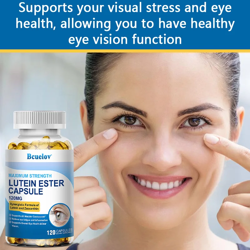 Lutein & Zeaxanthin Eye Support Capsules - Bilberry, Grape, Antioxidant, Supports Macula & Retina Wellness, Relieve Eye Fatigue