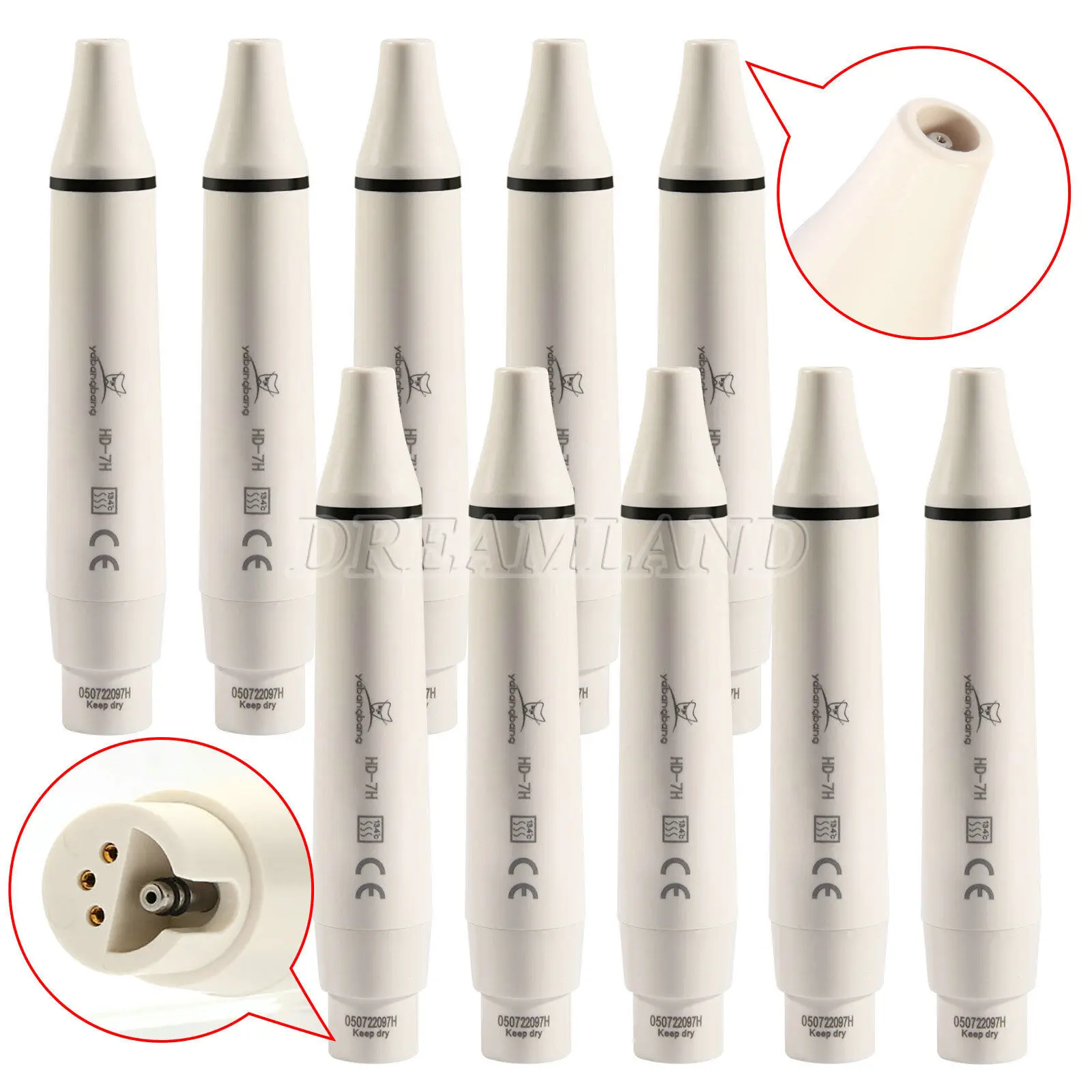 

10PCS Dental Ultrasonic Scaler Scaling Piezo Detachable Handpiece Fit DTE SATELEC