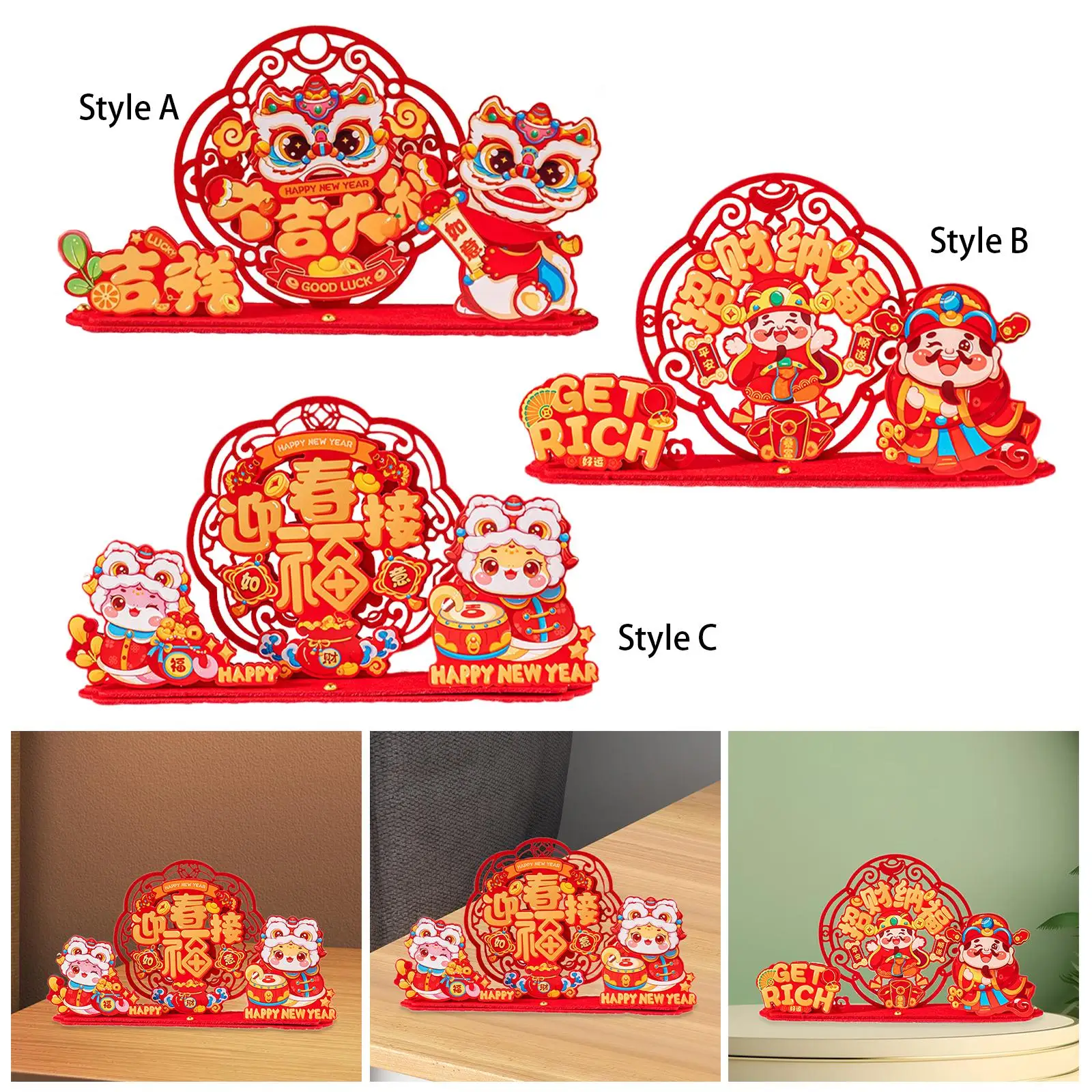 2025 Snake Year Decoration New Year Ornament Photo Prop Lucky Character Spring Festival Decor for Holiday Bedroom Office Home