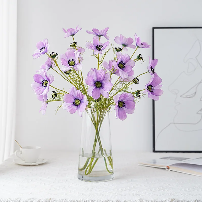 5 Stück/Set Feuchtigkeitsspendende Künstliche Seidenblumen für Events, Hochzeitsdekoration, Gesang-Blumen, Heimparty-Tischdekoration, Ausstellungsstück – Detail 1