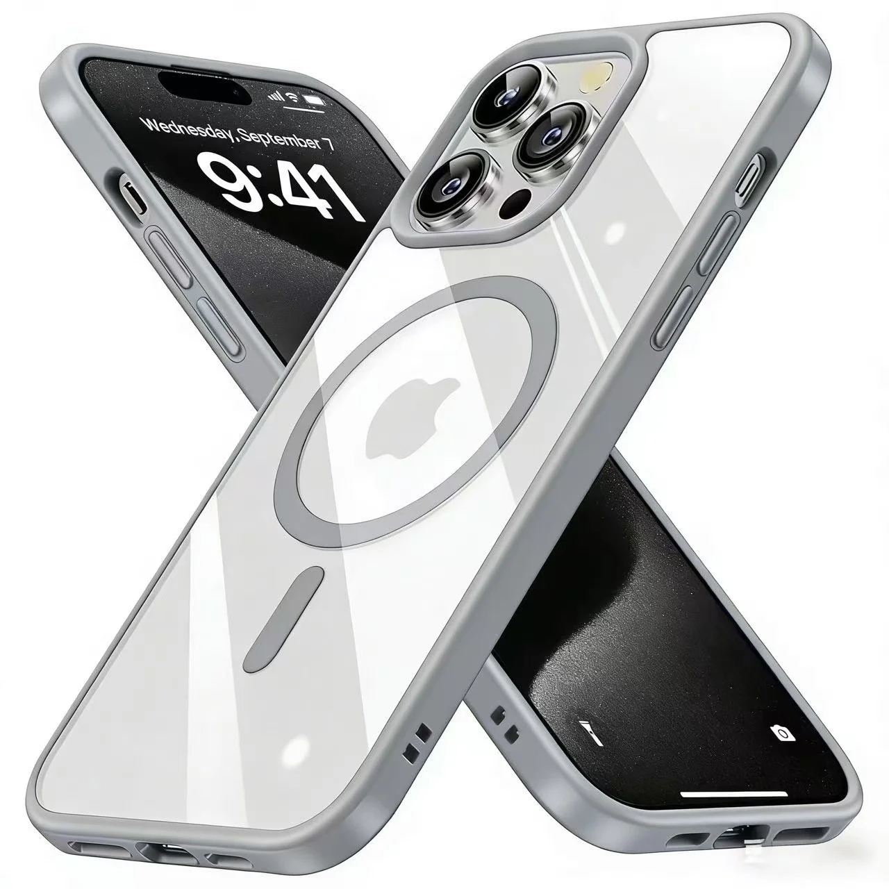 Fashion Phone Case for IPhone 17 16 15 Pro Max 14  13 12 11  Pro for Magsafe Transparent Clear Magnetic Wireless Acrylic Cover
