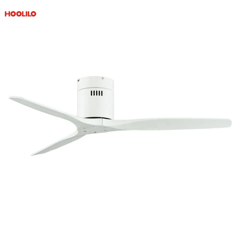 52Inch Brushed Luxury 3 Wooden Blade DC 85V - 260V Motor Decorative Ceiling Fan Ventilator Light Remote Control