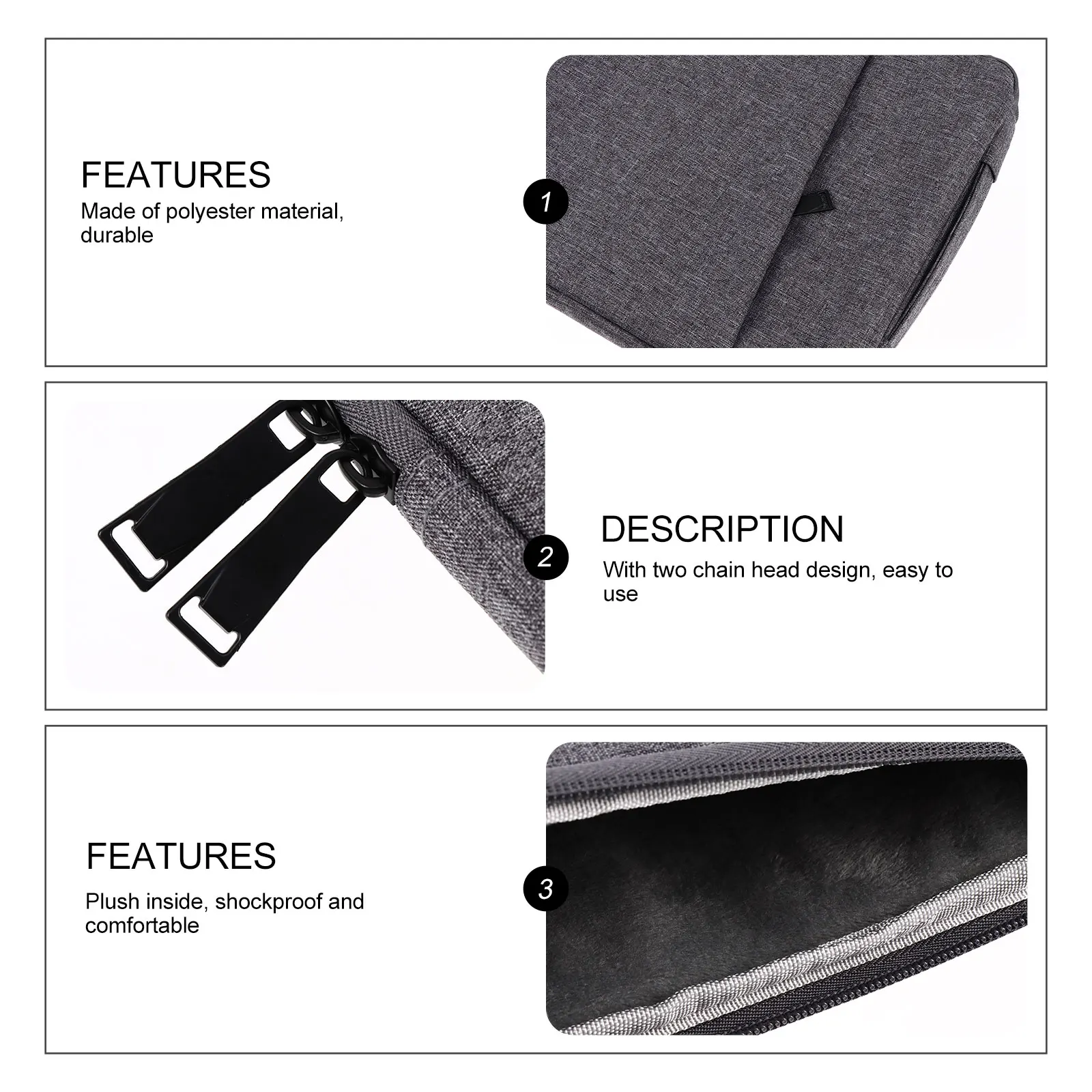 

Laptop Case Waterproof Pouch Carrying Holder Organizer Protective Sleeve Laptops Computers