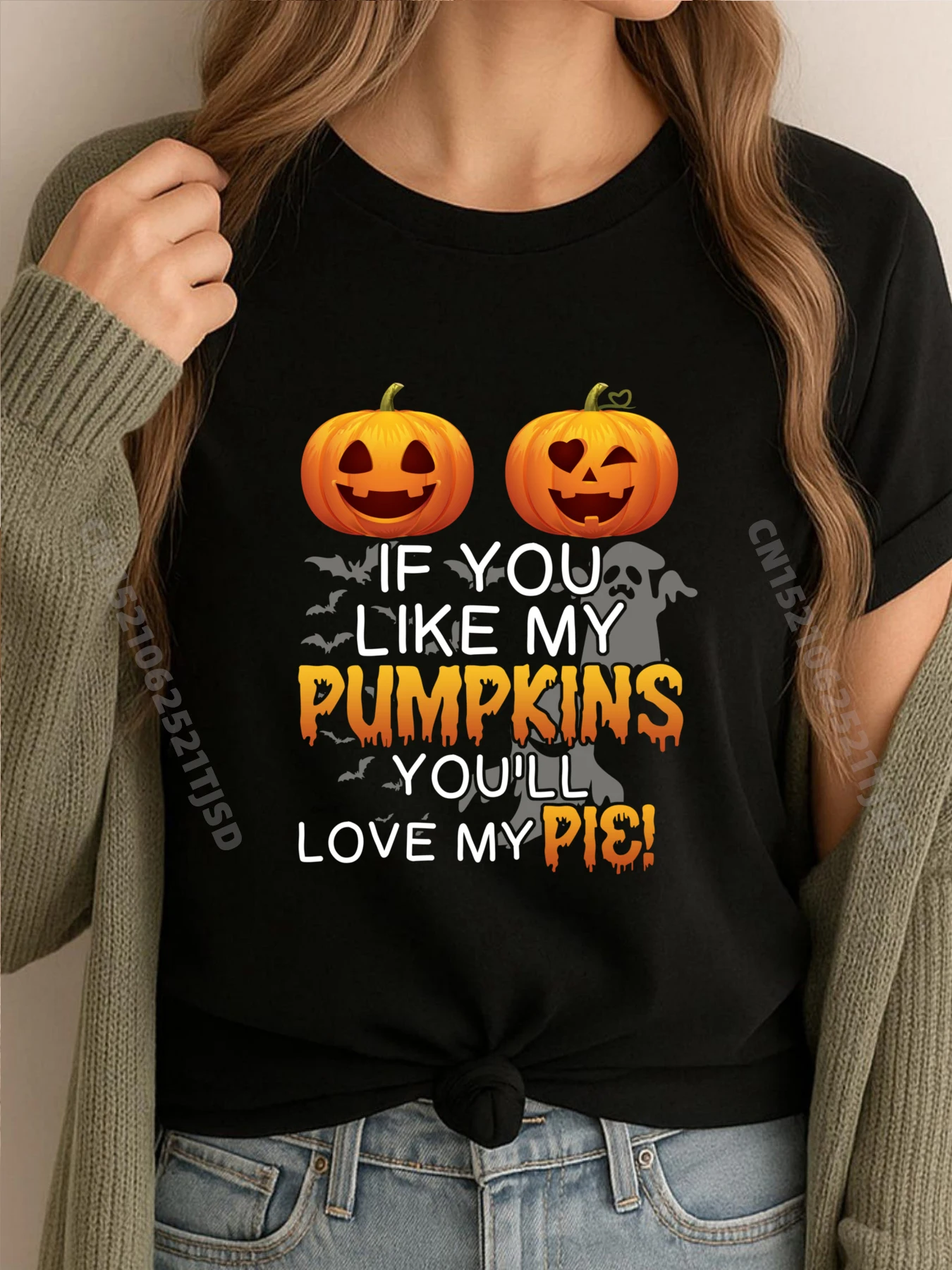 

If You Like My Pumpkins You ll Love My Pie Womens Halloween Harajuku Luxury Designer